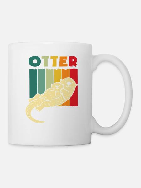 Retro Seeotter Cartoon - Tasse - Weiß