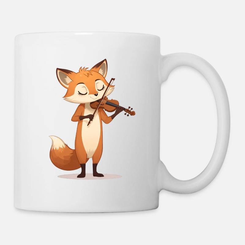 Sanfter Fuchs Violine - Tasse - Weiß