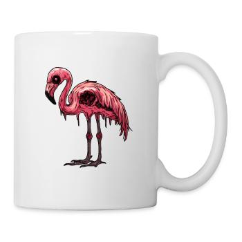 Flamingo Halloween Bande dessinée drôle - Mug blanc - blanc - Droite