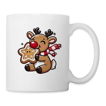 Renne avec Cookies Joy - Mug blanc - blanc - Droite