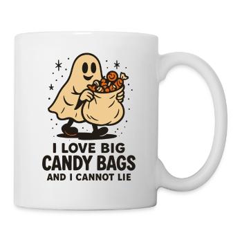 I Love Big Candy Bags Halloween Funny Saying Ghost - Mug - white - Right