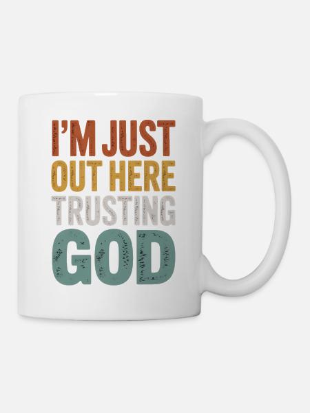 Ich Vertraue Gott Motiv - Tasse - Weiß