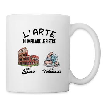 L’art d’empiler les pierres Humour Lazio - Mug blanc - blanc - Droite