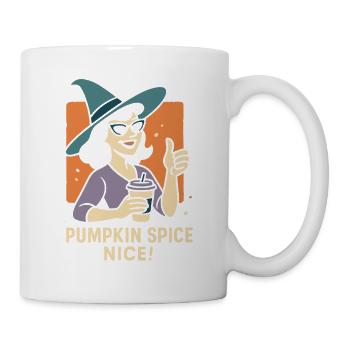 Pumpkin Spice Schönes Halloween Kaffeeliebhaber Kostüm - Tasse - Weiß - Rechts