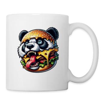 Cute Panda Halloween Cheeseburger Monster Cartoon - Mug - white - Right