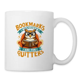 Les marque-pages sont pour les hiboux qui abandonnent - Mug blanc - blanc - Droite