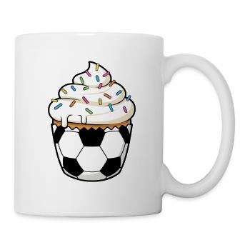 Fußball Kuchen Cartoon Fußball Kunstwerk - Tasse - Weiß - Rechts
