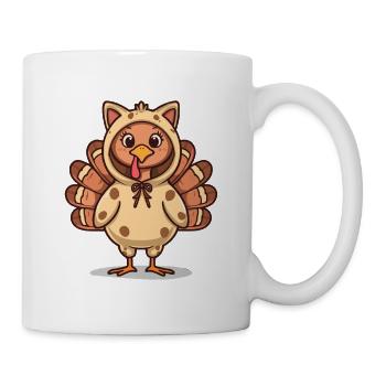 Drôle de chat de dinde Thanksgiving - Mug blanc - blanc - Droite