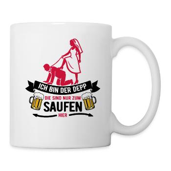 Ich bin der Depp - JGA Team Bräutigam - Tasse - Weiß - Rechts