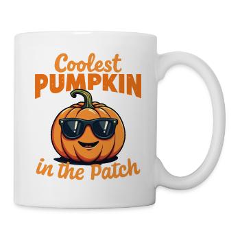 Der coolste Kürbis im Patch - Tasse - Weiß - Rechts