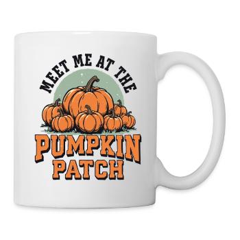 Retrouvez-moi au champ de citrouilles - Mug blanc - blanc - Droite