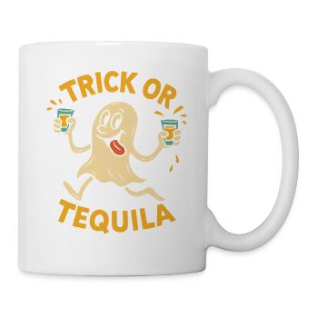 Trick Or Tequila Drôle D’Halloween Dicton - Mug blanc - blanc - Droite