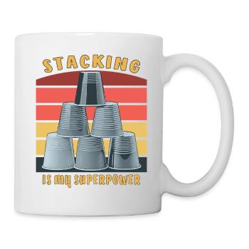 STACKING IS MY SUPERPOWER - Tasse - Weiß - Rechts