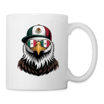 Mexikanischer Adler Retro Sonnenbrille - Tasse - Weiß - Rechts