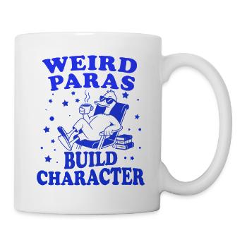 Weird Paras Build Personnage paraprofessionnel oie - Mug blanc - blanc - Droite