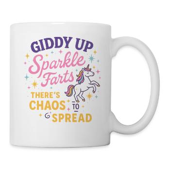 Étourdissement, éclat, pets : le chaos à répandre - Mug blanc - blanc - Droite