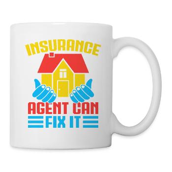 Insurance Agent Can Fix It Funny Insurance Broker - Tasse - Weiß - Rechts