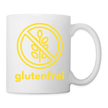 Glutenfrei Symbol in Gelb - Tasse - Weiß - Rechts
