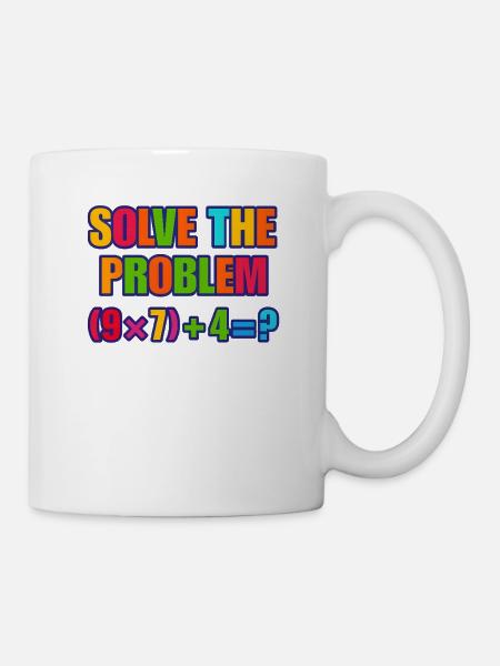 67 Meme, löse das Mathe-Rätsel - Tasse - Weiß
