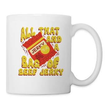 Beef Jerky Dried Meat Biltong Pemmican - Mug - white - Right
