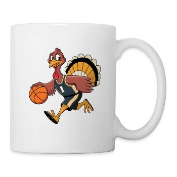 Thanksgiving Türkei Basketball spielen - Tasse - Weiß - Rechts
