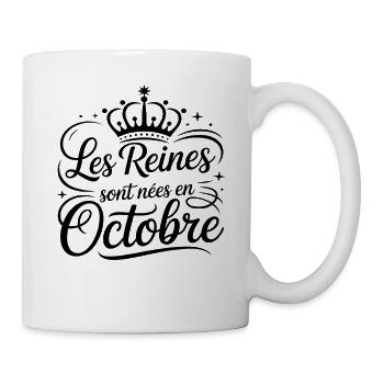The Queens were born in October Anniversary - Mug - white - Right