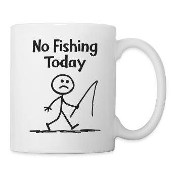Fishing frustration – no fishing today - Mug - white - Right