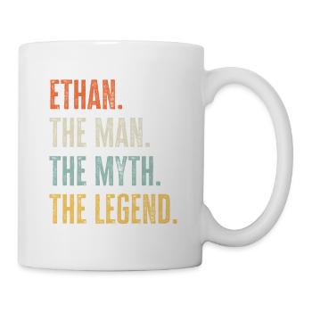 Ethan Man Mythe Légende Rétro Design Nom du cadeau - Mug blanc - blanc - Droite