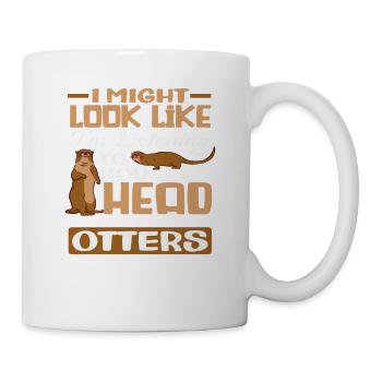 Thinking About Otter Sea Otter Cartoon - Mug - white - Right