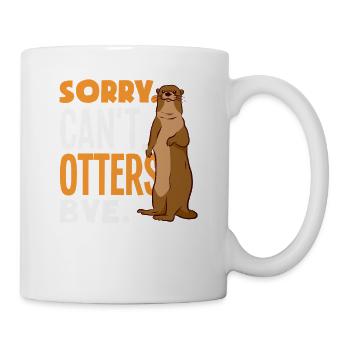 Sea Otter Sorry Can't Bye - Mug - white - Right