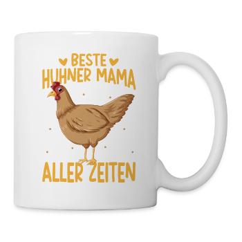 Beste Hühner Mama Aller Zeiten - Tasse - Weiß - Rechts