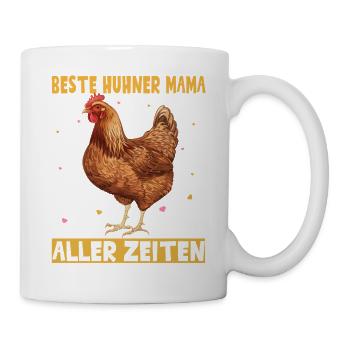 Beste Hühner Mama Aller Zeiten - Tasse - Weiß - Rechts
