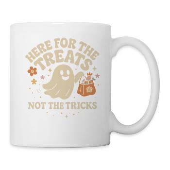 Here For The Treats Not The Tricks Ghost Design - Mug - white - Right