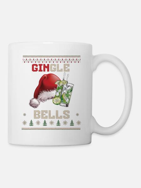 Gingle Bells Santa Sip - Tasse - Weiß