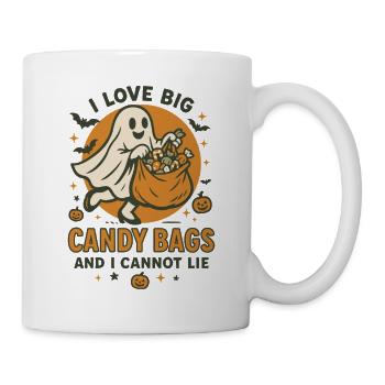 Funny Halloween Saying I Love Big Candy Bags Ghost - Mug - white - Right