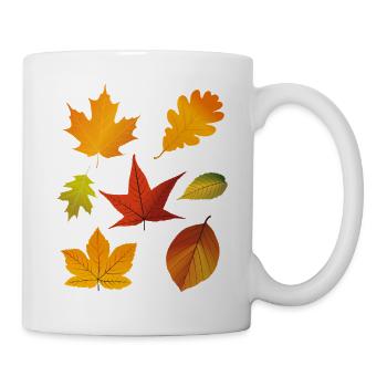Feuilles d’automne - Mug blanc - blanc - Droite
