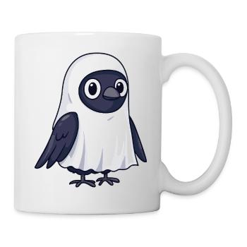 Corbeau Corbeau Halloween Fantôme - Mug blanc - blanc - Droite