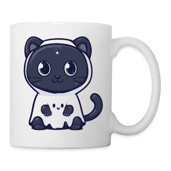 Panthère Halloween fantôme - Mug blanc - blanc - Droite