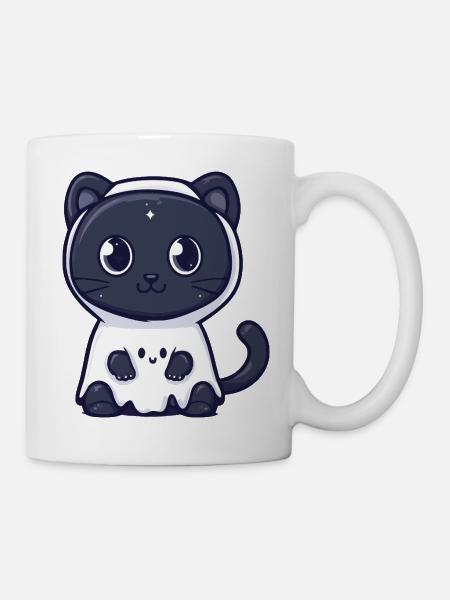 Panther Halloween Geist - Tasse - Weiß