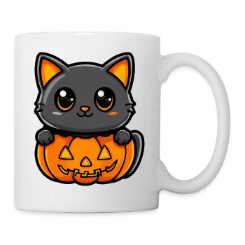 Cat Halloween Cat Comic - Mug - white - Right