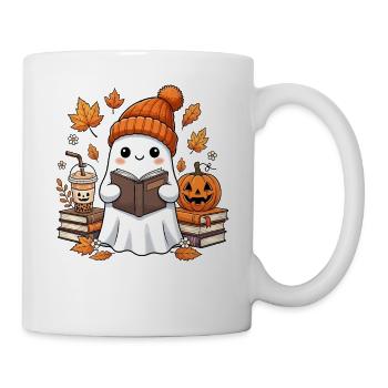 Herbstlese Geist mit Kürbis - Tasse - Weiß - Rechts