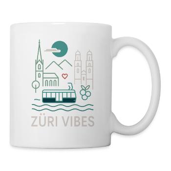 Zürich Vibes Tram Berge See - Tasse - Weiß - Rechts