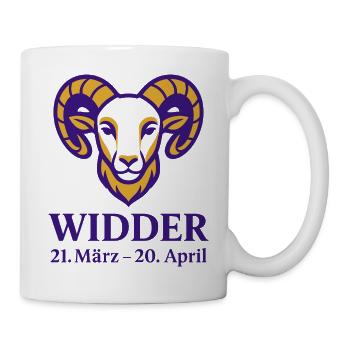 Sternzeichen Widder - Tasse - Weiß - Rechts