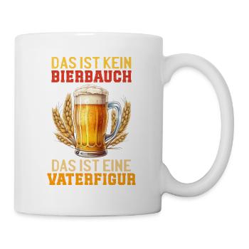 Vatertag DAS IST KEIN BIERBAUCH DAS IST VATERFIGUR - Tasse - Weiß - Rechts