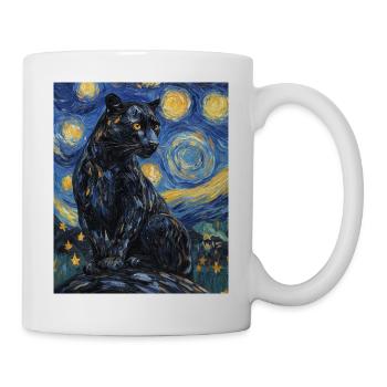 Panther Van Gogh Style Starry Night - Mug - white - Right