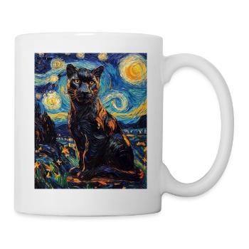 Panther Van Gogh Style Starry Night - Mug - white - Right