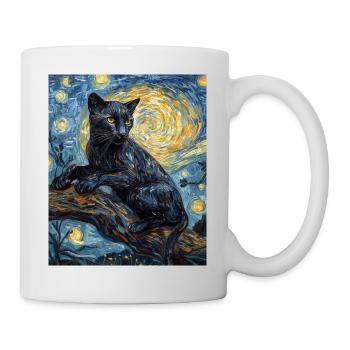 Panther Van Gogh Style Starry Night - Mug - white - Right