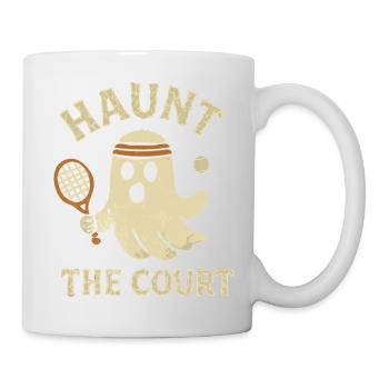 Tennis Halloween Hoodie Shirt  - Tasse - Weiß - Rechts