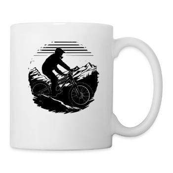 Mountainbiken - Tasse - Weiß - Rechts