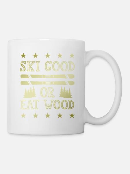 ski skiing - Tasse - Weiß